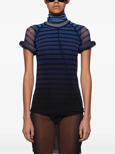 Jean Paul Gaultier striped mesh mini dress - Black - zdjęcie produktu nr 2