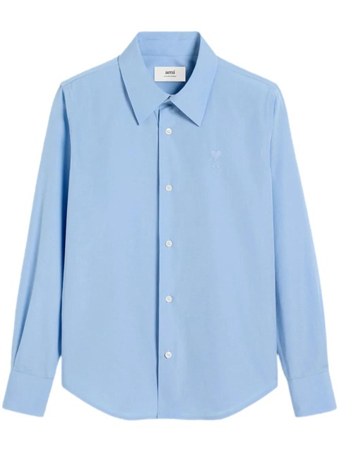 AMI Paris Ami de Coeur cotton shirt - Blue - zdjęcie produktu nr 2