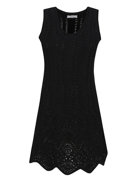 Rabanne crochet-knit minidress - Black - zdjęcie produktu nr 1