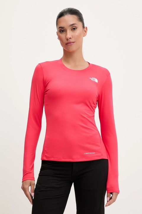 The North Face longsleeve sportowy Shadow kolor czerwony NF0A87TX6IE1 - zdjęcie produktu nr 1