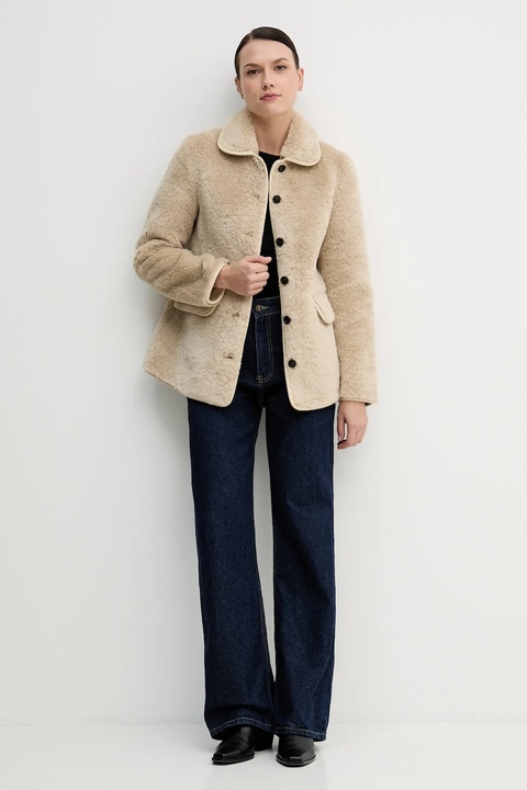 Hoss Intropia kurtka kolor beżowy przejściowa 5452471 - zdjęcie produktu nr 1