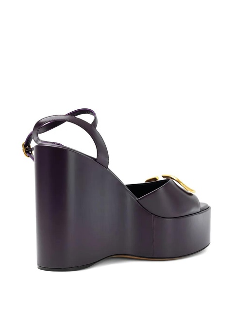 Valentino Garavani logo-plaque sandals - Purple - zdjęcie produktu nr 2