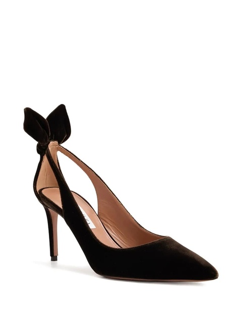 Aquazzura 85mm bow-tie pumps - Brown - zdjęcie produktu nr 2