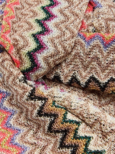 Missoni zigzag knitted headband - Neutrals - zdjęcie produktu nr 1