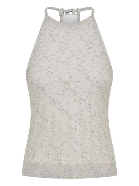 Christopher Esber metallic-detail halterneck top - Grey - zdjęcie produktu nr 1