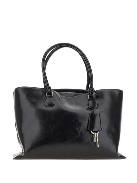 Osoi double-handle leather tote bag - Black - zdjęcie produktu nr 1