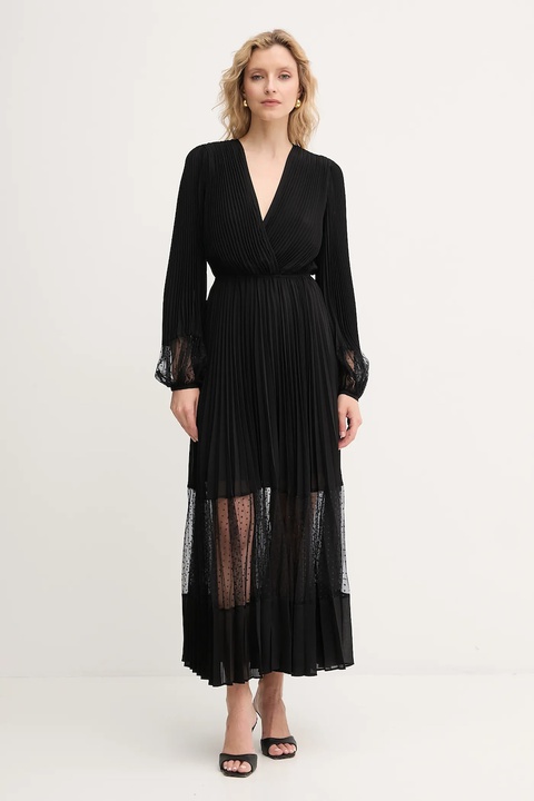 Twinset sukienka kolor czarny maxi rozkloszowana 252TP2641 - zdjęcie produktu nr 1