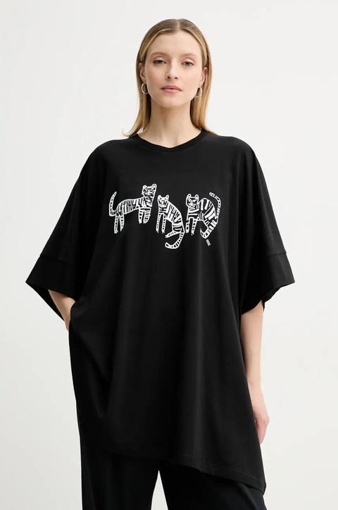 MMC STUDIO t-shirt bawełniany damski kolor czarny TIGER - zdjęcie produktu nr 1