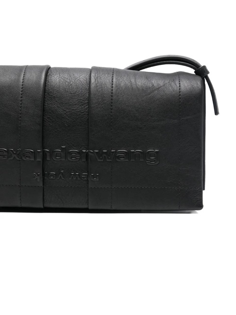 Alexander Wang Wang Pack leather flap crinkle crossbody bag - Black - zdjęcie produktu nr 2