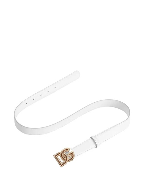 Dolce & Gabbana embellished-logo belt - White - zdjęcie produktu nr 1