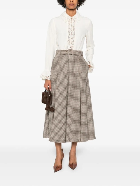 ZIMMERMANN belted pleated skirt - Neutrals - zdjęcie produktu nr 2