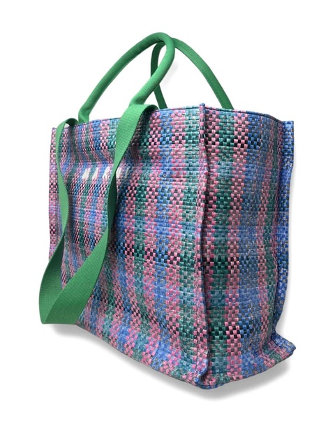 Marni woven shopping tote bag - Green - zdjęcie produktu nr 2
