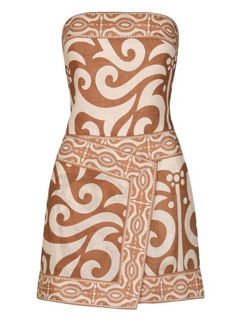 Johanna Ortiz Raíz Ritual patterned mini dress - Brown - zdjęcie produktu nr 1