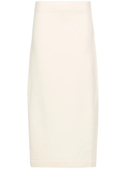 Jil Sander asymmetric wool midi skirt - Neutrals - zdjęcie produktu nr 1