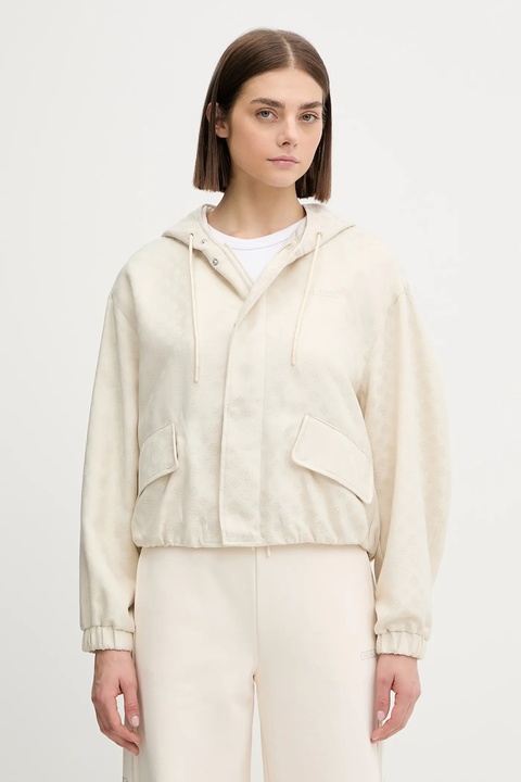 Guess kurtka PEONY kolor beżowy przejściowa V5YL02 WH492 - zdjęcie produktu nr 2