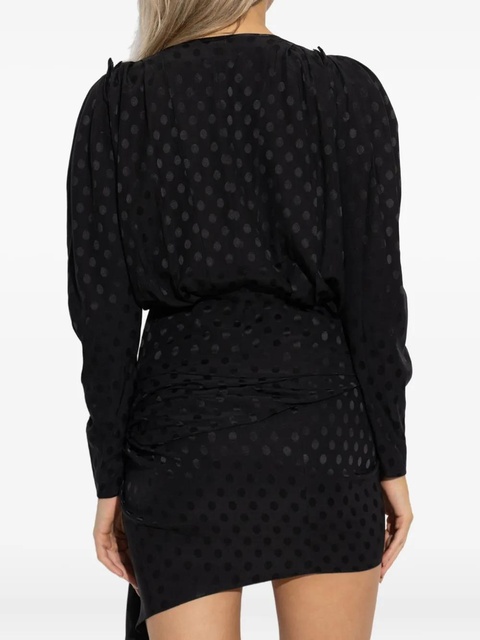 ISABEL MARANT polka-dot puff-sleeve top - Black - zdjęcie produktu nr 2