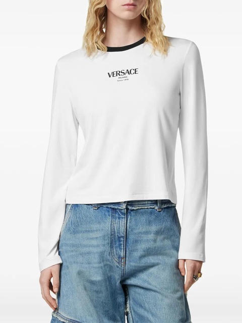 Versace long-sleeved logo-motif top - White - zdjęcie produktu nr 2