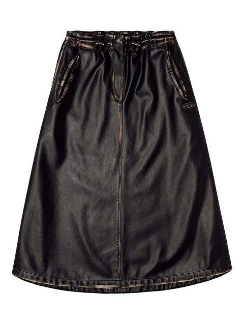 Diesel O-Blivion elasticated-waistband midi skirt - Black - zdjęcie produktu nr 1