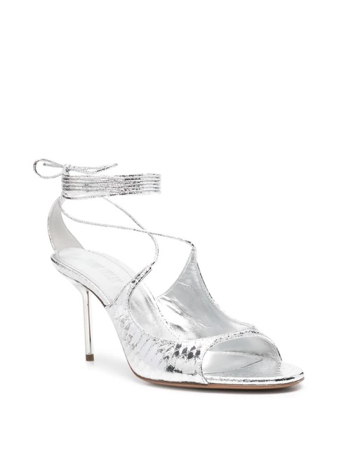 Paris Texas 85mm leather sandals - Silver - zdjęcie produktu nr 1