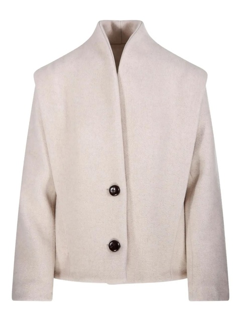 MARANT ÉTOILE Drogo padded-shoulder jacket - Neutrals - zdjęcie produktu nr 1
