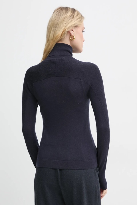 G-Star sweter wełniany damski kolor niebieski lekki z golfem D25510-D847 - zdjęcie produktu nr 2
