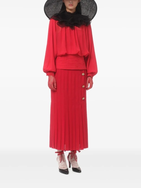 Valentino Garavani georgette blouse - Red - zdjęcie produktu nr 2