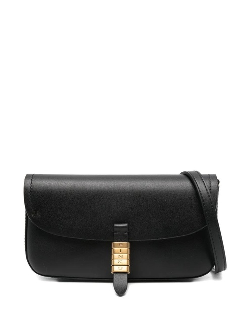 PINKO mini leather crossbody bag - Black - zdjęcie produktu nr 1