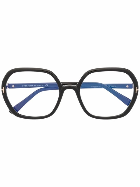 TOM FORD Eyewear oversized round glasses - Black - zdjęcie produktu nr 1