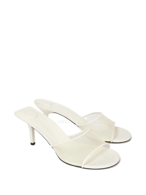 Jacquemus mesh-panel stiletto-heel mules - White - zdjęcie produktu nr 2