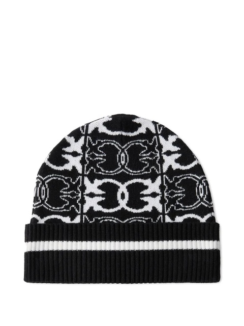 PINKO Love Birds-pattern beanie - Black - zdjęcie produktu nr 1
