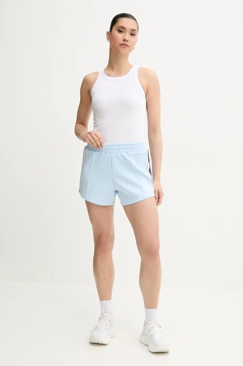 Guess szorty YARROW damskie kolor niebieski z aplikacją high waist V5GD14 KCRU2 - zdjęcie produktu nr 2