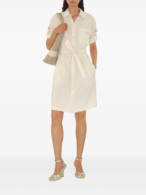 Burberry EKD-embroidered shirt dress - White - zdjęcie produktu nr 1