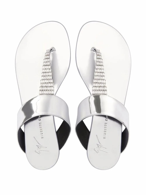 Giuseppe Zanotti Cleta crystal-embellished sandals - Silver - zdjęcie produktu nr 2