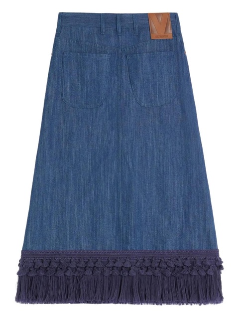 Valentino Garavani frayed hem denim skirt - Blue - zdjęcie produktu nr 2