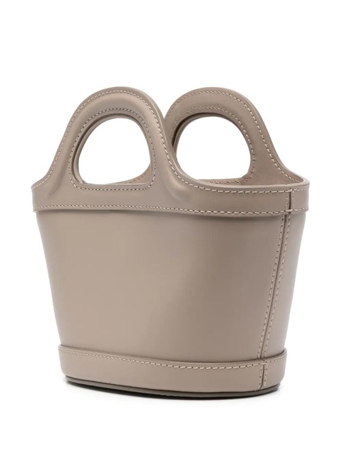 Marni micro Tropicalia leather tote bag - Brown - zdjęcie produktu nr 2