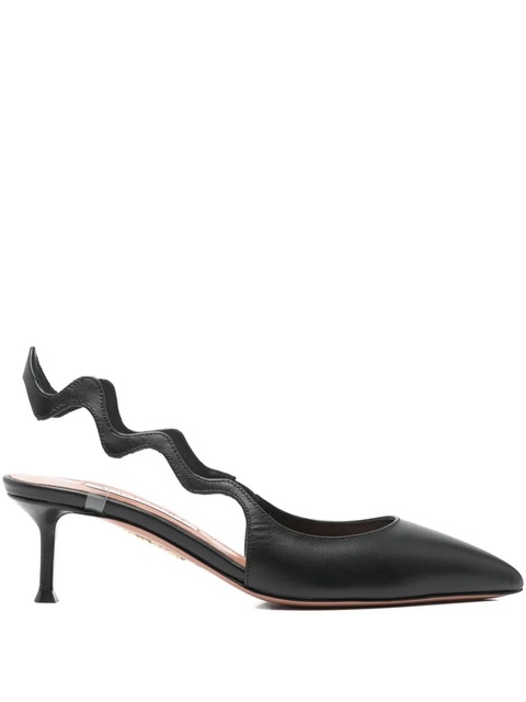 Aquazzura 55mm Artiste pointed-toe pumps - Black - zdjęcie produktu nr 1