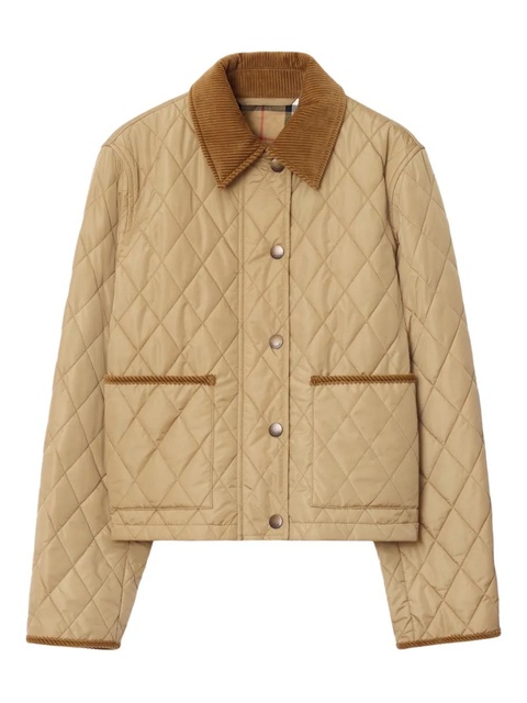 Burberry cropped quilted jacket - Neutrals - zdjęcie produktu nr 1