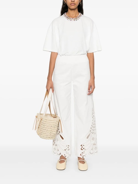 Maje embroidered trousers - White - zdjęcie produktu nr 2