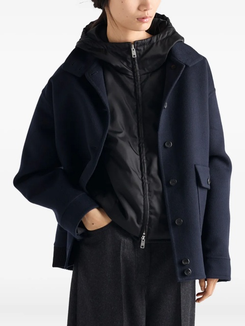 Prada hooded button-cuff jacket - Black - zdjęcie produktu nr 1