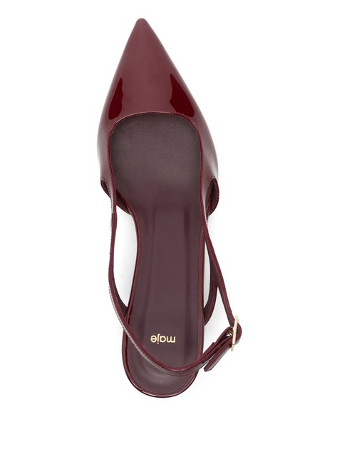 Maje 60mm patent-leather slingback pumps - Red - zdjęcie produktu nr 2