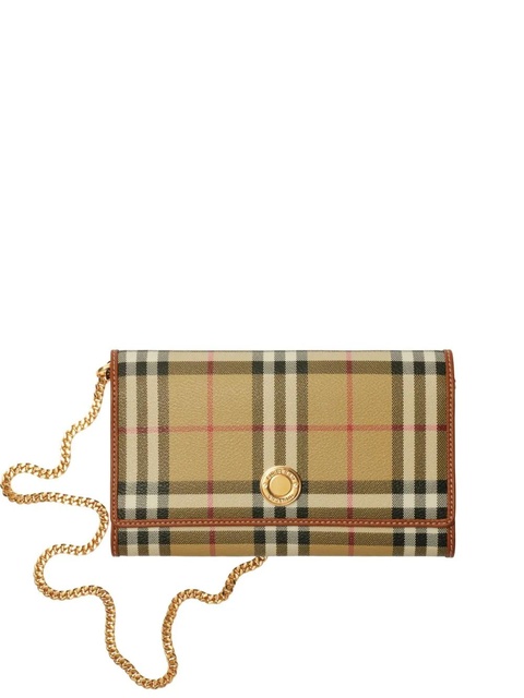 Burberry Check wallet on chain - Neutrals - zdjęcie produktu nr 1