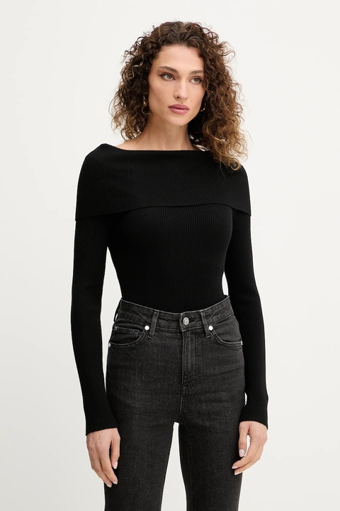 Silvian Heach sweter FRIDRIK damski kolor czarny lekki GPA25249MA - zdjęcie produktu nr 1