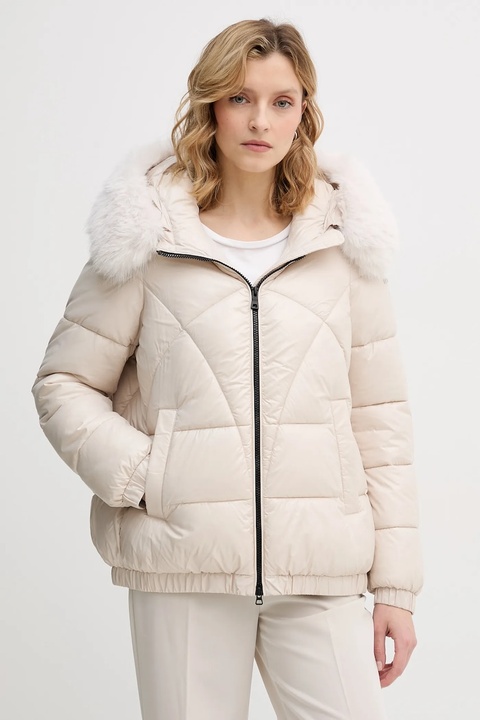 Geox kurtka BACKSIE kolor beżowy zimowa W5628S T3121 - zdjęcie produktu nr 1