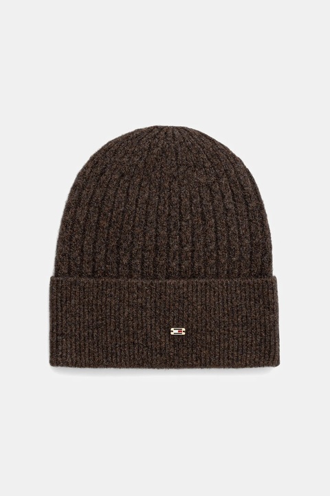 Tommy Hilfiger czapka kolor brązowy AW0AW17776 - zdjęcie produktu nr 1