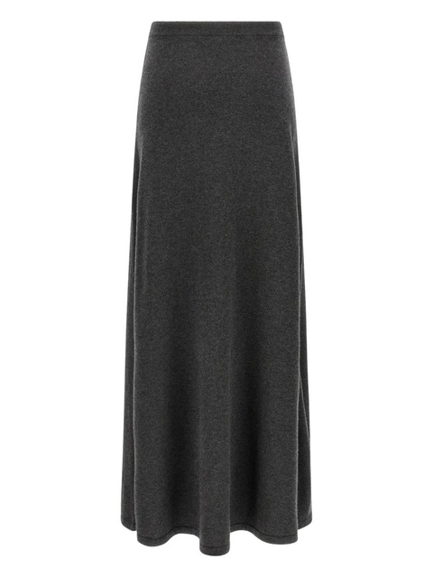 Balenciaga elasticated-waist wool maxi skirt - Grey - zdjęcie produktu nr 1