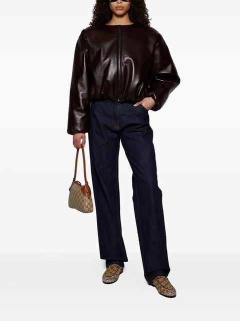 Magda Butrym balloon-sleeve bomber jacket - Brown - zdjęcie produktu nr 2