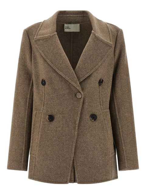 Tory Burch double-breasted lapel-collar jacket - Neutrals - zdjęcie produktu nr 1