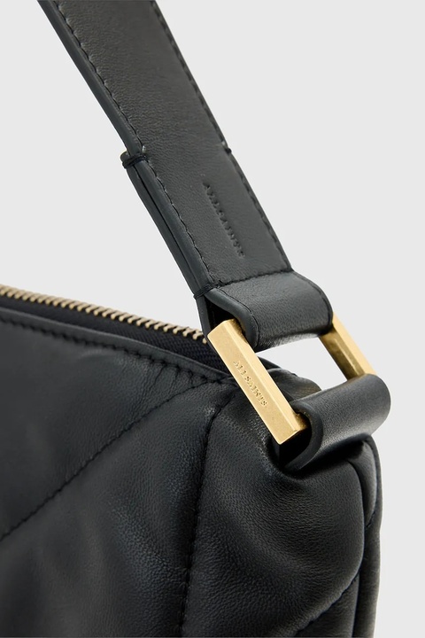 AllSaints torebka skórzana EDBURY kolor czarny W345XD - zdjęcie produktu nr 2
