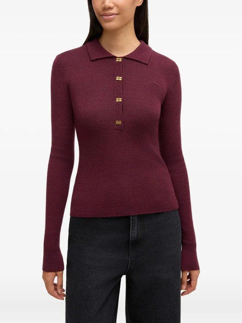 GANNI buttoned collared knitwear - zdjęcie produktu nr 2