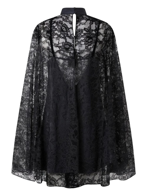 PINKO lace cape mini dress - Blue - zdjęcie produktu nr 2